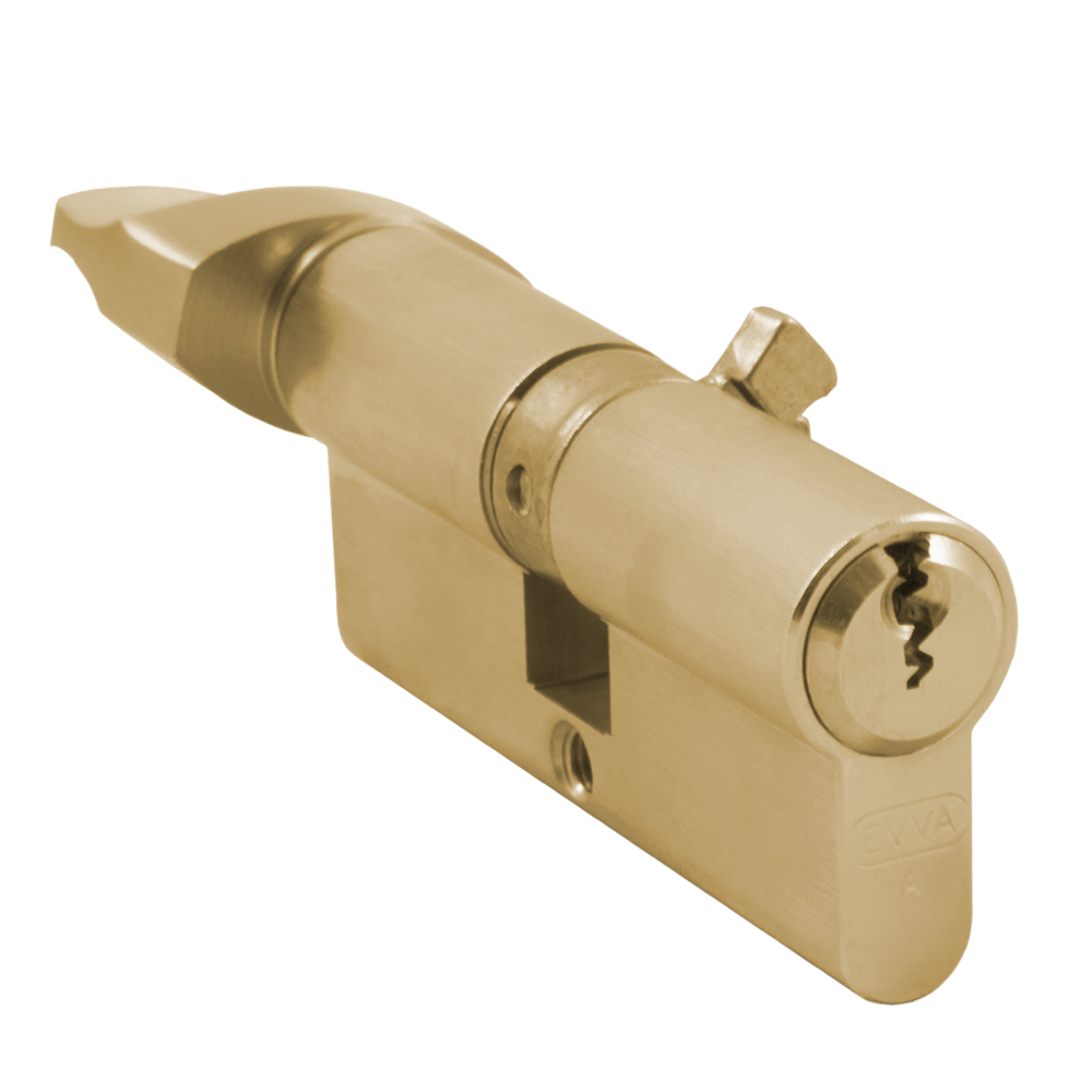 EVVA EPS S363KZ Key & Turn Banham Cylinder 72mm 36-T36 31-10-31 Keyed To Differ 21B - Polished Brass
