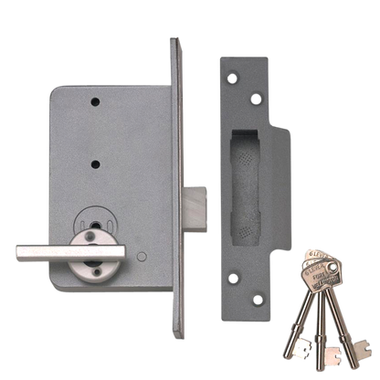 UNION 4K-3WH 6 Lever Escape Deadlock 78mm Left Handed - Stainless Steel