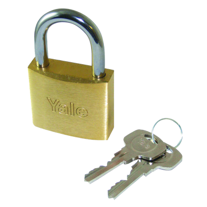 YALE 750 Brass Open Shackle Padlock 50mm Keyed Alike 4A771 - Brass
