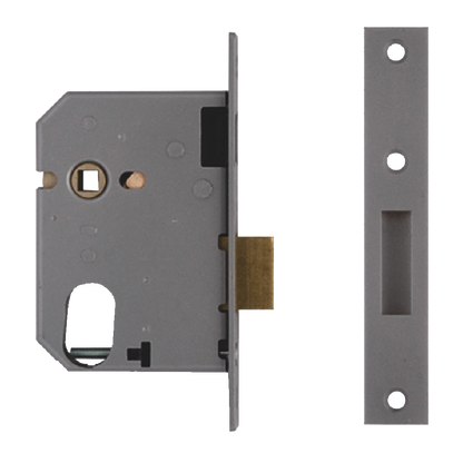 UNION 21412 Oval Escape Sashlock 75mm Keyed To Differ - Satin Chrome