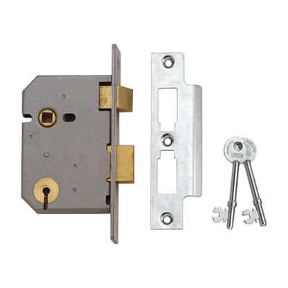 UNION 2237 3 Lever Sashlock 75mm MK RYNU - Satin Chrome
