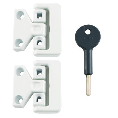YALE 8K106 Window Swing Lock 2 Locks + 1 Key Pro - White