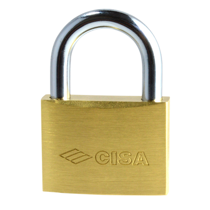 CISA 22010 MK Open Shackle Brass Padlock 50mm MK BCCG00 - Brass