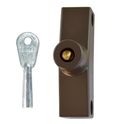 ERA 801 & 802 Automatic Window Snap Lock Std Key 1 Lock + 1 Key Display - Brown