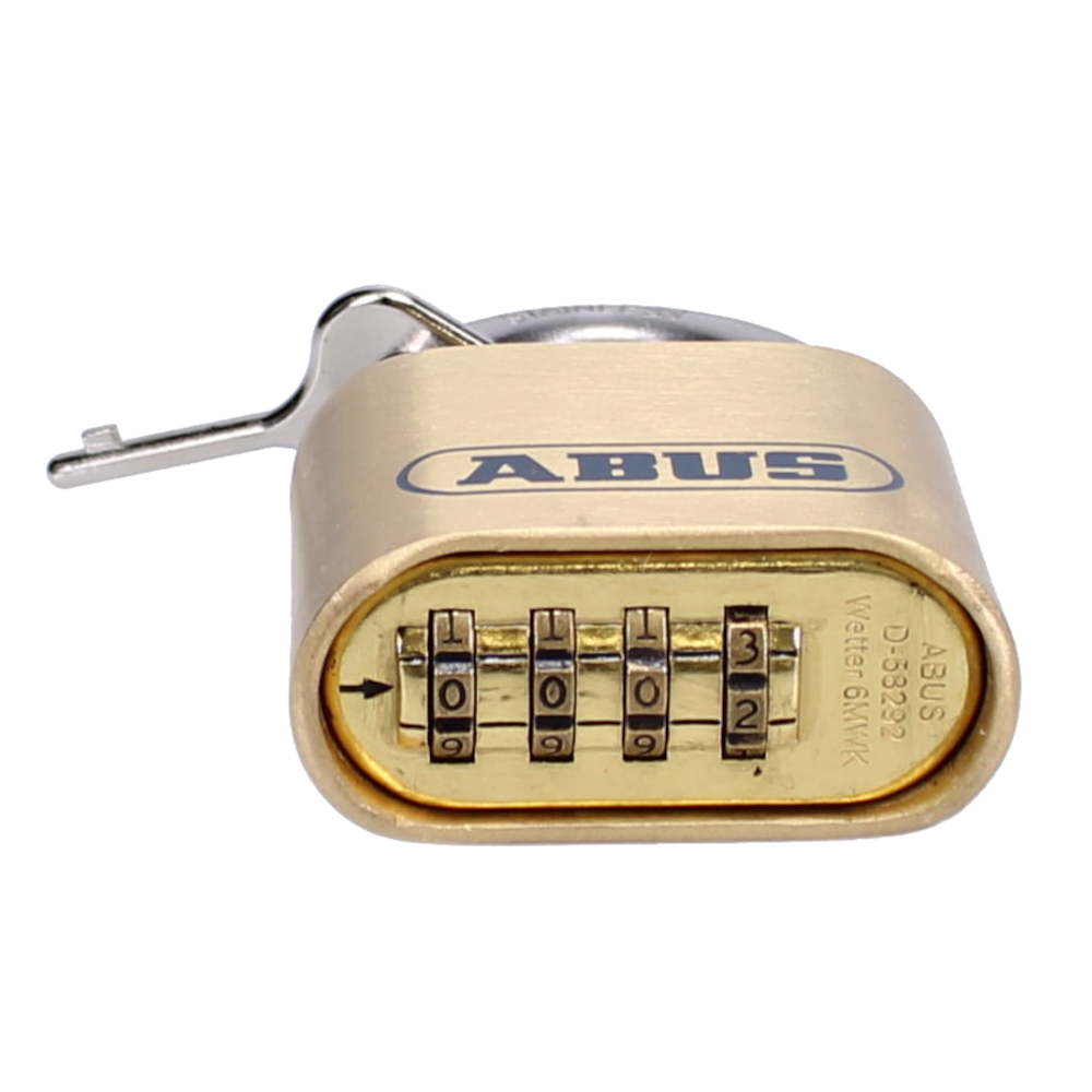 ABUS 180IB Series Brass Combination Open Stainless Steel Shackle Padlock