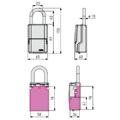 ABUS Keygarage Mini 737 Combination Key Safe With Shackle