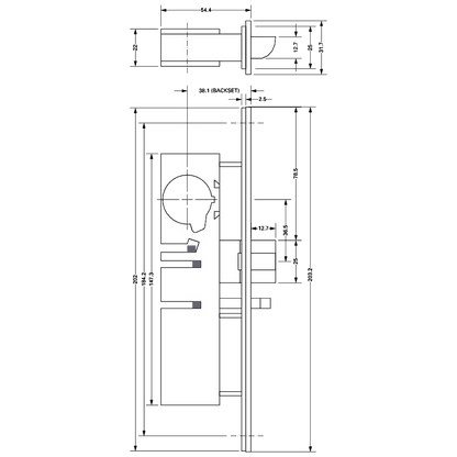 ADAMS RITE 4720 ANSI Mortice Deadlatch Case