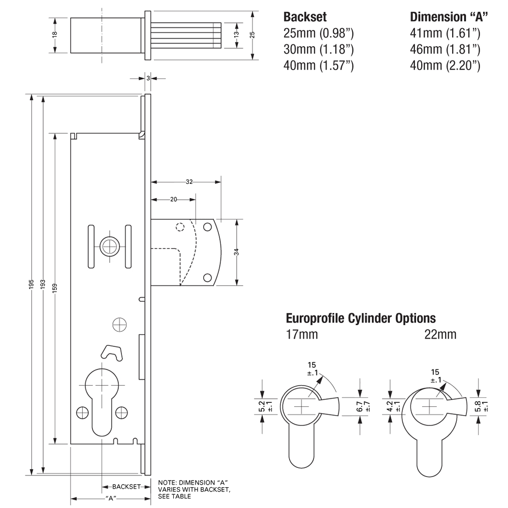 ADAMS RITE MS2200 Mortice Deadlock Case