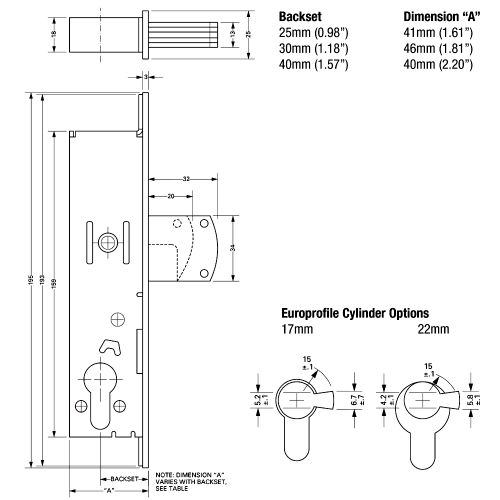 ADAMS RITE MS2200 Mortice Deadlock Case