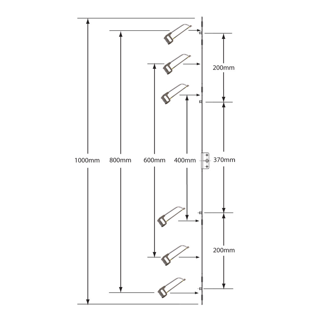 ASEC Retro Fit Espag Rod Inline Offset - Cut To Size