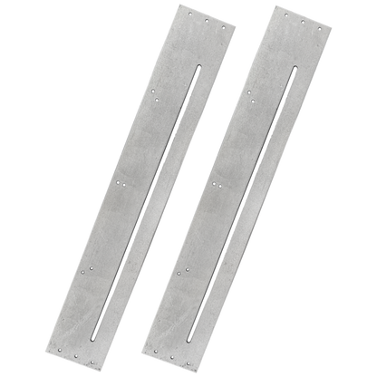 Garage Door Slotted Fixing Plates To Suit Retractable Lifting Gear (1 Pair)
