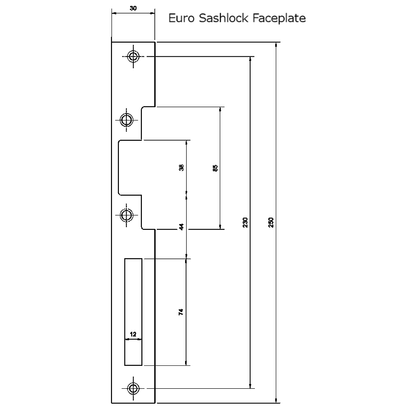 ALPRO AL110 Series Sash Lock Faceplate