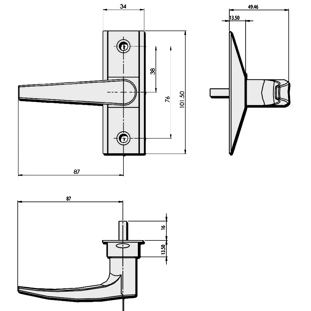 ALPRO 456 Lever Handle