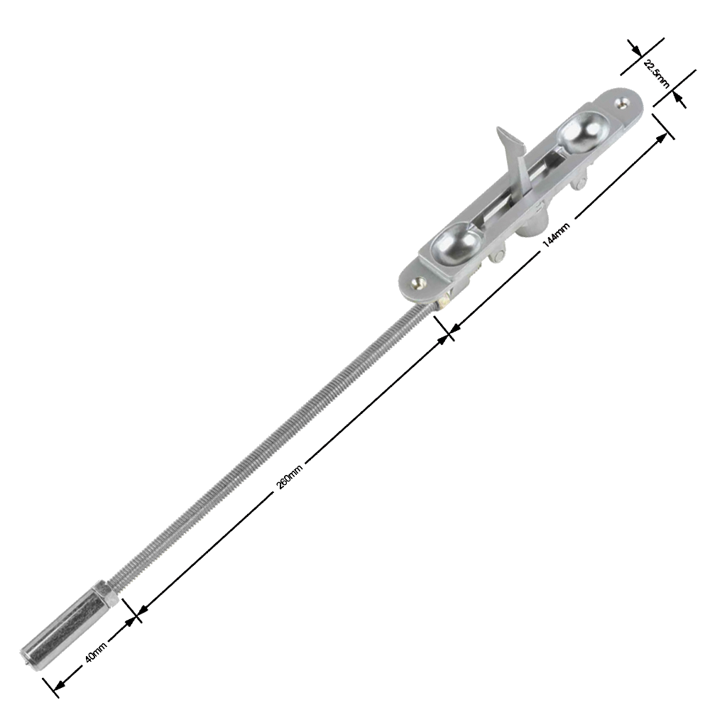 ALPRO 300mm Flush Bolt C/W Guide