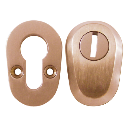 ASEC High Security Bolt Through Euro Escutcheon Set Brass