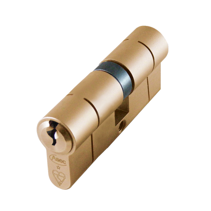 ASEC Kite BS 1 Star Kitemarked Euro Double Cylinder 75mm 35/40 30/10/35 Keyed To Differ Pro - Satin Brass