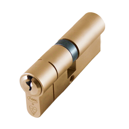 ASEC Kite BS 1 Star Kitemarked Euro Double Cylinder 80mm 40/40 35/10/35 Keyed To Differ Pro - Satin Brass