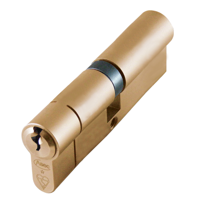 ASEC Kite BS 1 Star Kitemarked Euro Double Cylinder 90mm 45/45 40/10/40 Keyed To Differ Pro - Satin Brass