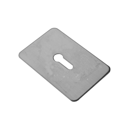 ASEC Self Adhesive 45mm x 70mm UK Mortice Escutcheon Stainless Steel