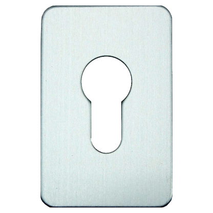 ASEC Self Adhesive 45mm x 70mm Euro Escutcheon Stainless Steel