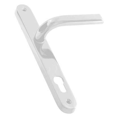 ASEC 85 Lever/Lever UPVC Furniture - 242mm Backplate White