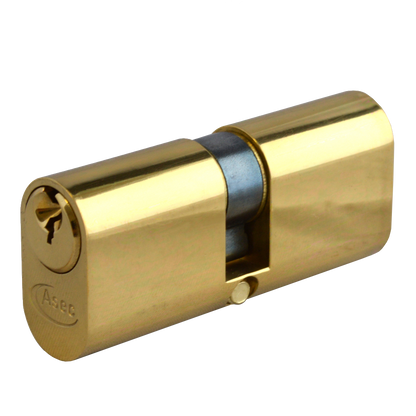 ASEC 5-Pin Oval Double Cylinder 60mm 30/30 25/10/25 Keyed To Differ Pro - Polished Brass