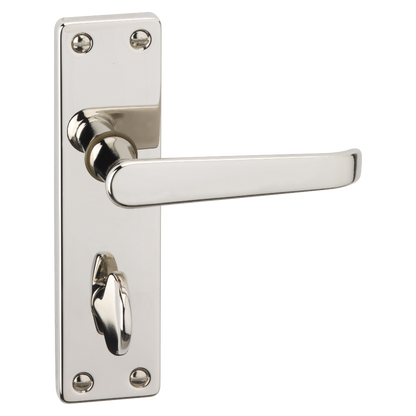 ASEC URBAN Classic Victorian Bathroom Lever on Plate Door Furniture Pro - Polished Nickel