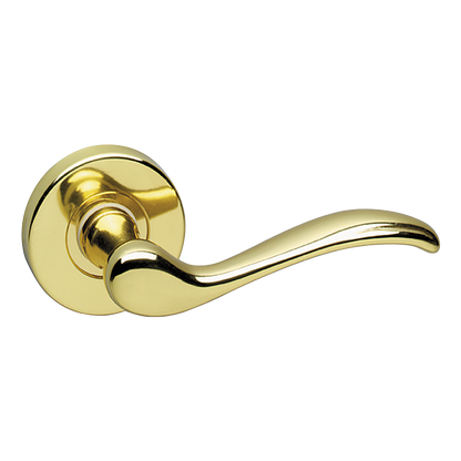 ASEC URBAN Washington Lever on Round Rose Door Furniture Pro - Polished Brass