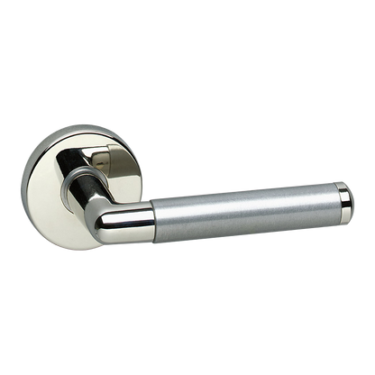 ASEC URBAN Atlanta Lever on Round Rose Door Furniture Polished / Satin Nickel Pro - Chrome Plated & Satin Chrome