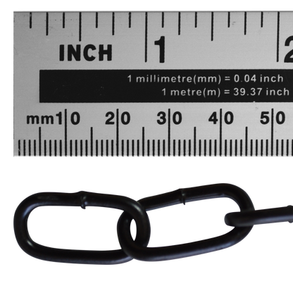 ASEC Steel Welded Chain Black 2.5m Length 3mm x 21mm 2.5m - Black