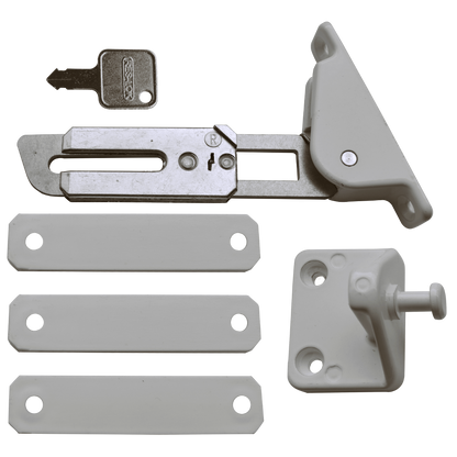 ASEC Face Fix Locking Window Restrictor Kit Right Hand - Silver & White