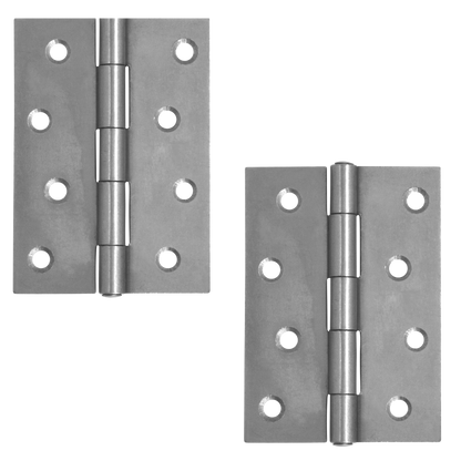 ASEC Strong Butt Hinge 100mm 1 Pair - Satin Chrome