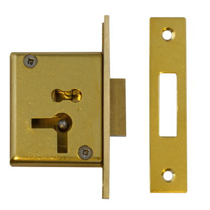 ASEC 50mm 2 Lever Cupboard Lock Right Hand - Satin Brass