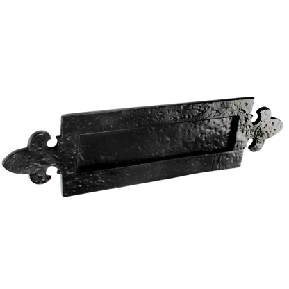 ASEC Antique Style Letterplate Fancy 350mm - Black