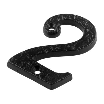 ASEC Antique Style Metal Numerals 75mm 2 - Black