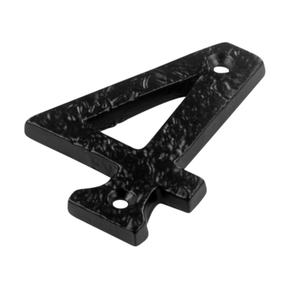 ASEC Antique Style Metal Numerals 75mm 4 - Black