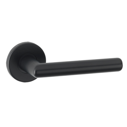 ASEC URBAN Santa Fe Lever on Round Rose Door Furniture Ebony Black