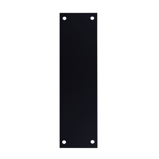 ASEC Finger Plate 75mm Width x 1.2mm Depth (BL) Powder Coated Stainless Steel Black 300mm Height Black - Black (Powder Coated)