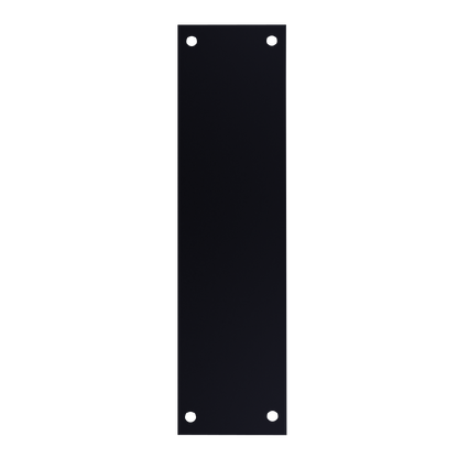 ASEC Finger Plate 75mm Width x 1.2mm Depth (BL) Powder Coated Stainless Steel Black 350mm Height Black - Black (Powder Coated)