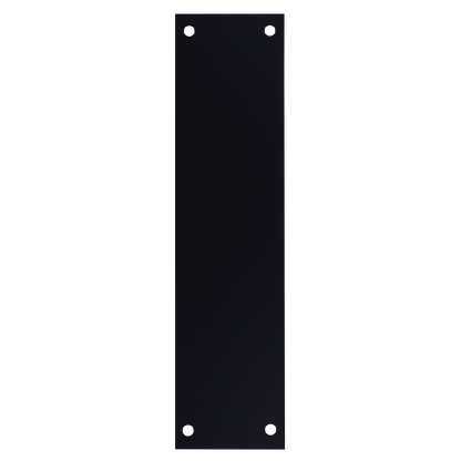 ASEC Finger Plate 75mm Width x 1.2mm Depth (BL) Powder Coated Stainless Steel Black 375mm Height Black - Black (Powder Coated)
