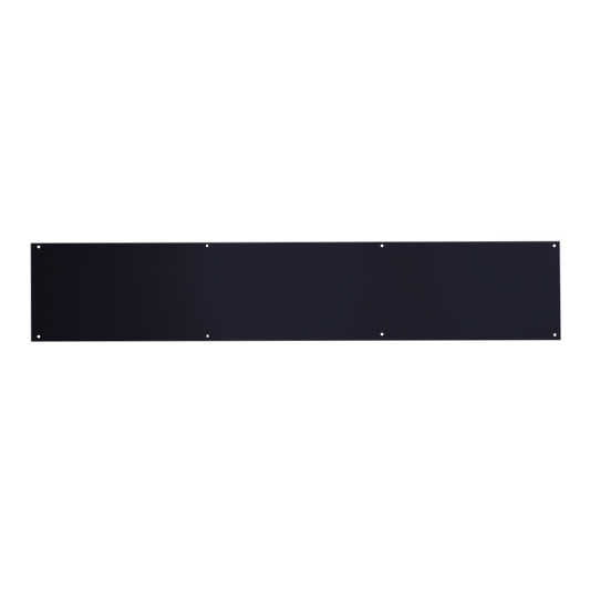 ASEC Kick Plate 150mm Height x 1.2mm Depth (BL) Powder Coated Stainless Steel Black 710mm Width Black - Black (Powder Coated)