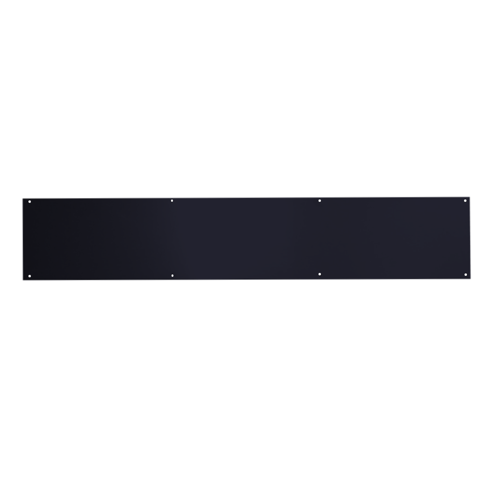 ASEC Kick Plate 150mm Height x 1.2mm Depth (BL) Powder Coated Stainless Steel Black 750mm Width Black - Black (Powder Coated)