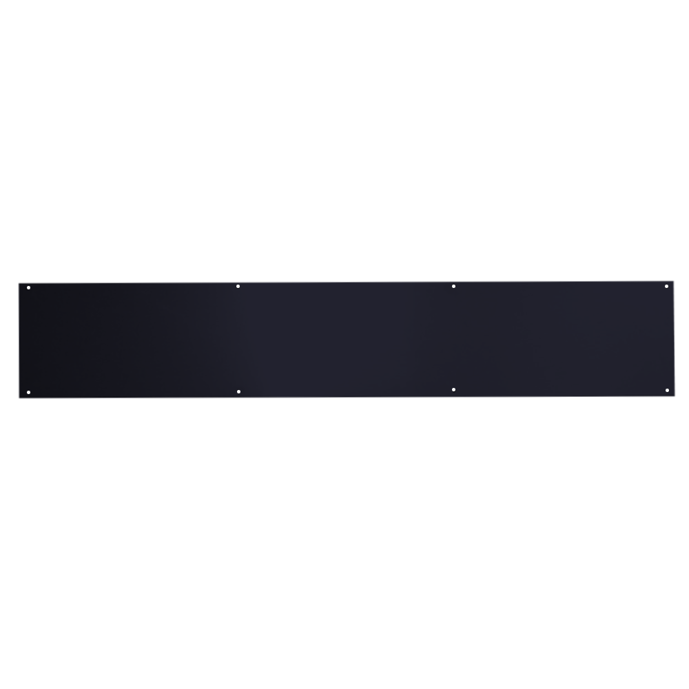 ASEC Kick Plate 150mm Height x 1.2mm Depth (BL) Powder Coated Stainless Steel Black 825mm Width Black - Black (Powder Coated)