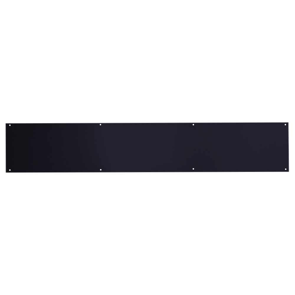 ASEC Kick Plate 150mm Height x 1.2mm Depth (BL) Powder Coated Stainless Steel Black 835mm Width Black - Black (Powder Coated)