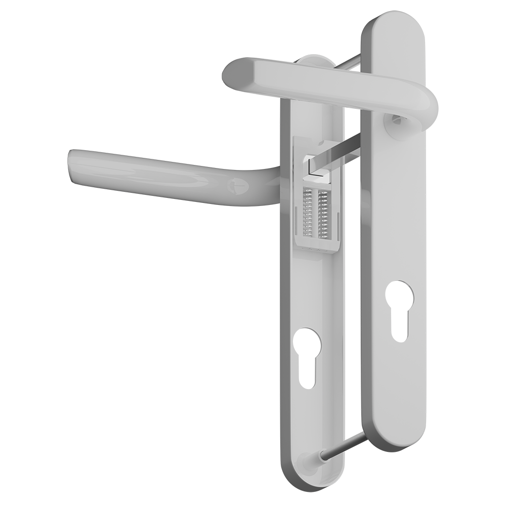 ASEC Evo Sprung Lever/Lever Multipoint Door Handles 92mm PZ 232mm Backplate 203mm Fixings White