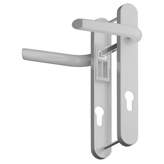 ASEC Evo Sprung Lever/Lever Multipoint Door Handles 92mm PZ 232mm Backplate 203mm Fixings White