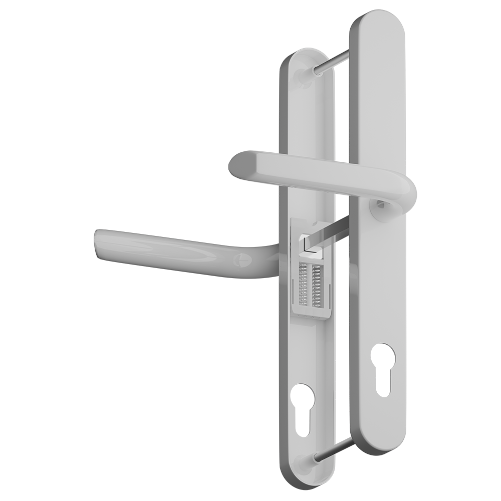 ASEC Evo Sprung Lever/Lever Multipoint Door Handles 92mm PZ 270mm Backplate 240mm Fixings White