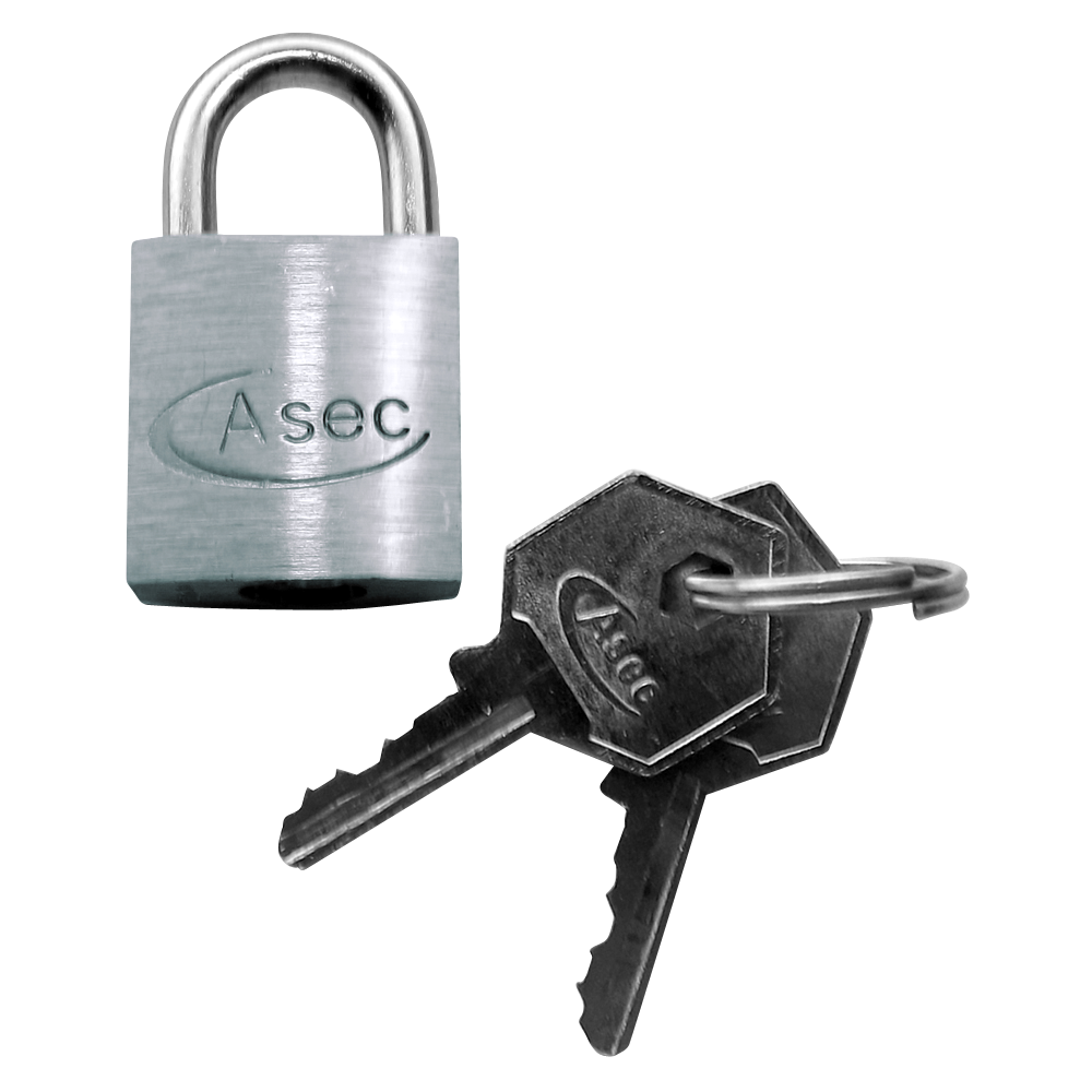 ASEC KA Open Shackle Chrome Finish Padlock 30mm KA