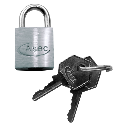 ASEC KA Open Shackle Chrome Finish Padlock 30mm KA