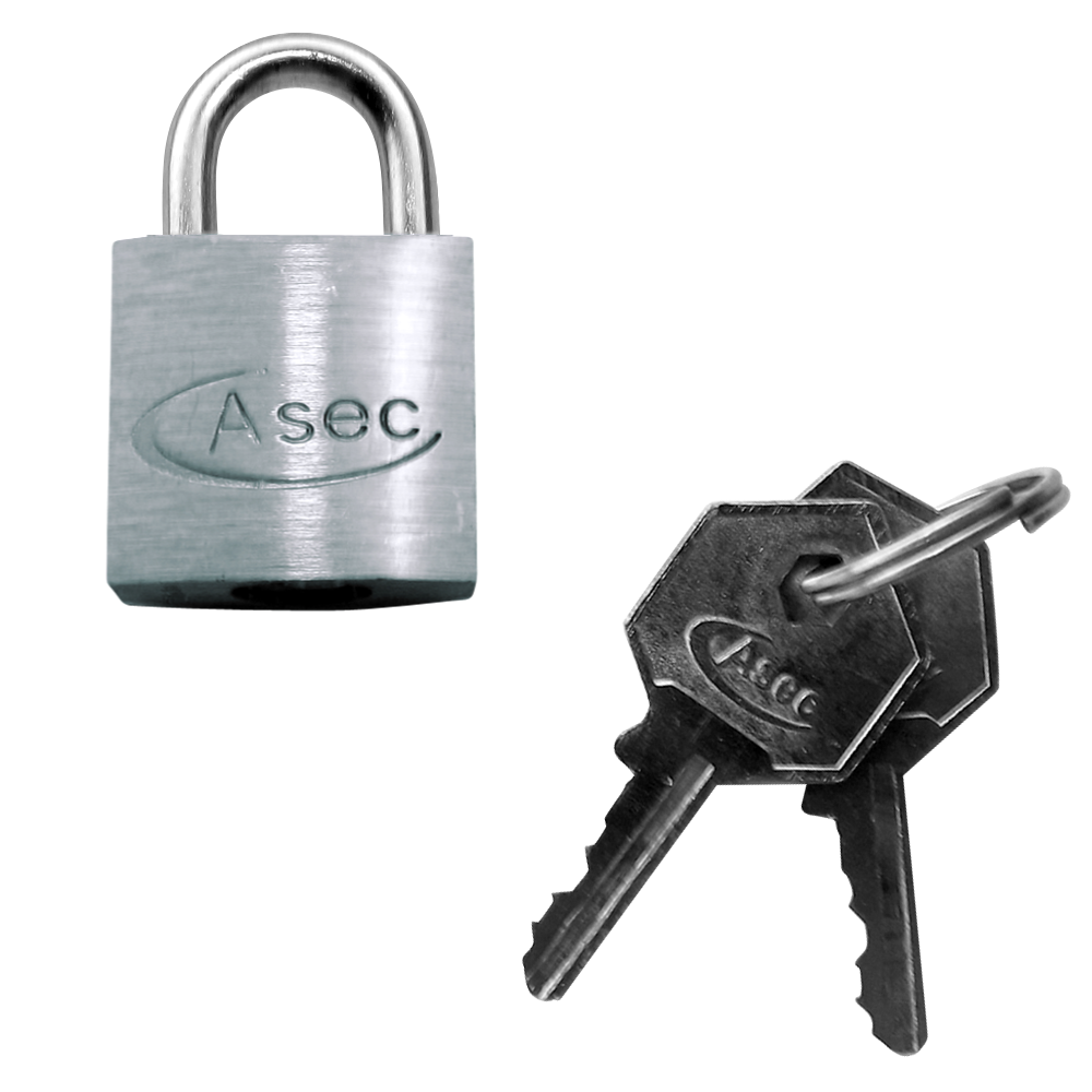 ASEC KA Open Shackle Chrome Finish Padlock 40mm KA